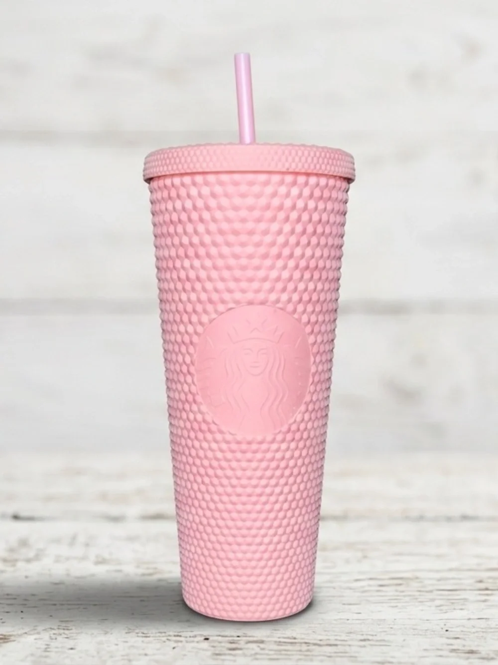 Starbucks 2020 Matte Pink Studded Tumbler Venti 24 oz Cold Cup with Straw Siren